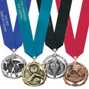 2-3/8" Custom ES Award Medal With Satin Neck Ribbon
