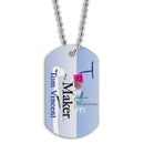 1-1/8" x 2" Custom Dog Tags With Print on Front Only