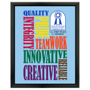 7" x 9" Custom Black Plaque With Full Color Imprint