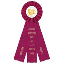 4" Ideal 3 Rosette Award Ribbon With 3 Streamer Printing