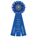 5-1/2" Peerless 3 Rosette Award Ribbon With 3 Streamer Printing
