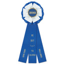 5-1/2" Shetland 3 Rosette Award Ribbon With 3 Streamer Printing
