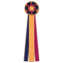 6-1/2" Hampton 3 Rosette Award Ribbon