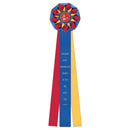 6-1/2" Harwich 3 Rosette Award Ribbon