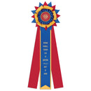 6" Amesbury 3 Rosette Award Ribbon