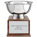 8" Revere Bowl Award Trophy With Cherry Base