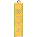 2" x 10" Custom Square Top Award Ribbon With Border
