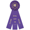 4" Ideal 3 Rosette Award Ribbon With 3 Streamer Printing
