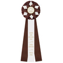 6" Exeter 3 Rosette Award Ribbon