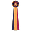 6-1/2" Hampton 3 Rosette Award Ribbon