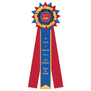6" Amesbury 3 Rosette Award Ribbon