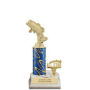 10" Custom White Base Award Trophy With Trim