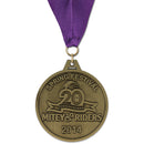 2-1/2" HS Custom Award Medal With Grosgrain Neck Ribbon