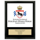5" x 7" Custom Full Color Black Plaque With Engraved Plate