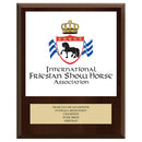 8" x 10" Custom Full Color Cherry Plaque With Engraved Plate