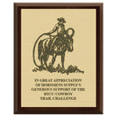 7" x 9" Custom Cherry Plaque With Engraved Plate