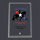 4" X 6" Custom Full Color Clear Glass Beveled Edge Desk Plaque