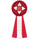 6" Malden 3 Rosette Award Ribbon