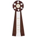 6" Exeter 3 Rosette Award Ribbon