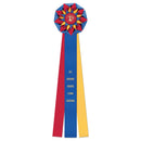 6-1/2" Harwich 3 Rosette Award Ribbon