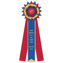 6" Amesbury 3 Rosette Award Ribbon