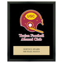7" x 9" Custom Full Color Black Plaque With Engraved Plate
