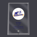 4" X 6" Custom Full Color Clear Glass Beveled Edge Desk Plaque