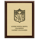 9" x 12" Custom Cherry Plaque With Engraved Plate