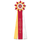 6-1/2" Sunburst 3 Rosette Award Ribbon
